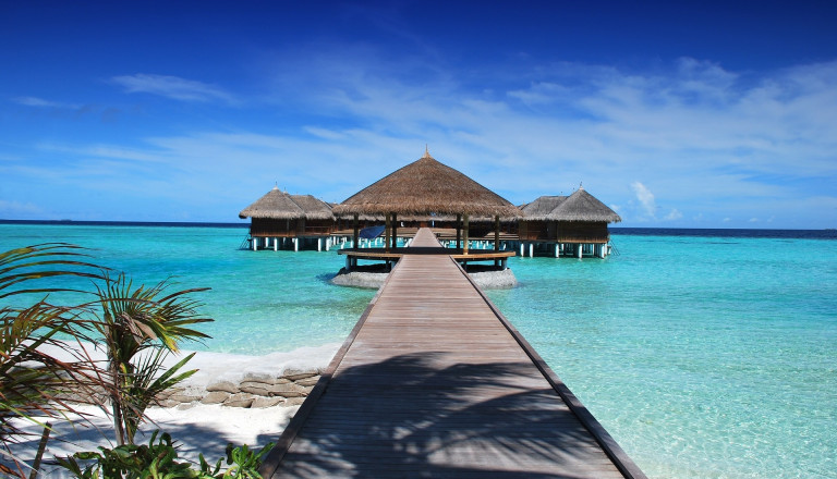 Bungalows auf dem Meer