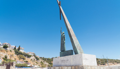 Pythagoras Statue auf Samos