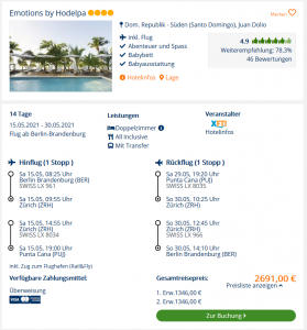 Screenshot Dominikanische Republik Deal Hotel Emotions by Hodelpa