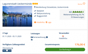 Screenshot Ostsee Deal Lagunenstadt Ueckermünde