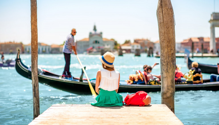 Venedig Frau Touristin